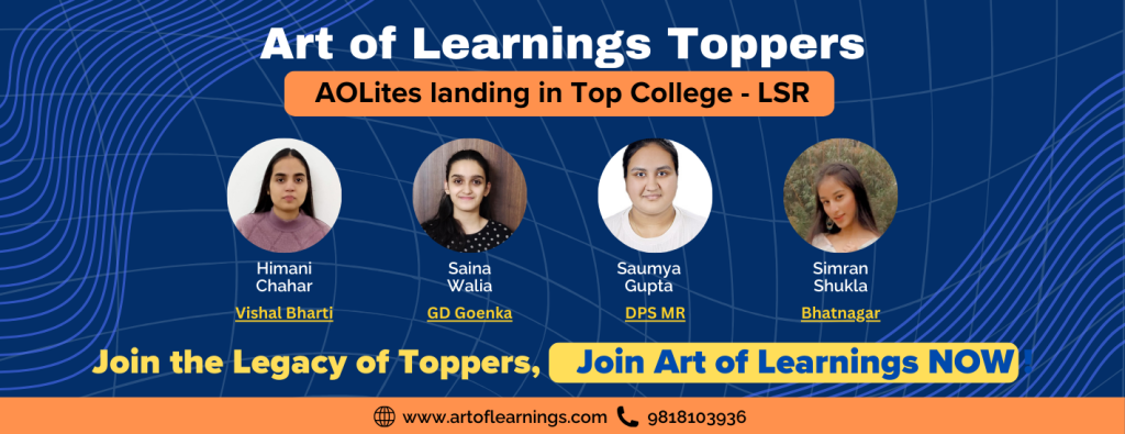 Art of Learnings Students getting admission to Top Delhi University College Lady shri ram college